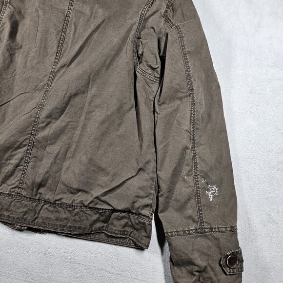 Buckle Black Label Military Jacket Mens Large Heavy Utility Brown Canvas FLAW - Picture 13 of 16